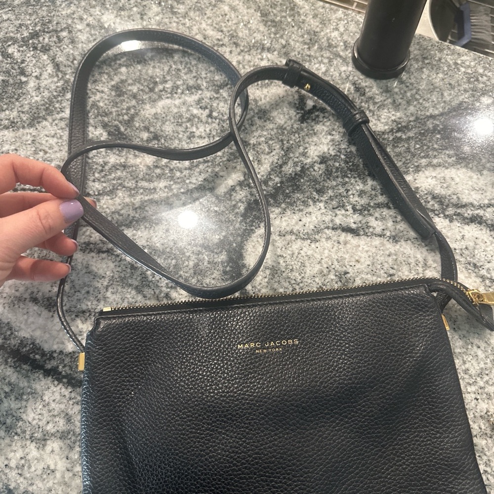 Marc Jacobs Black Textured Crossbody Bag